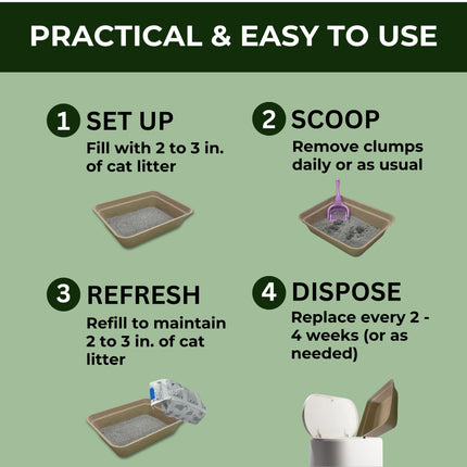 Disposable Litter Box Large (Pack of 6 - Aprox. 3 Month Supply / Cat)